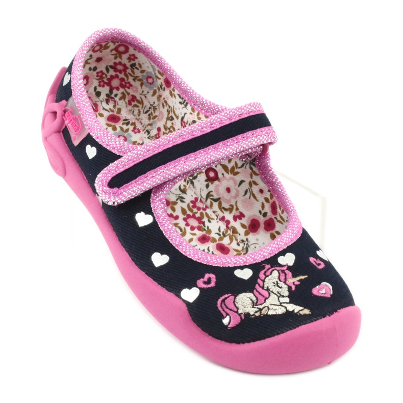 Scarpe per bambini Befado 114X355 blu navy rosa grigio 1