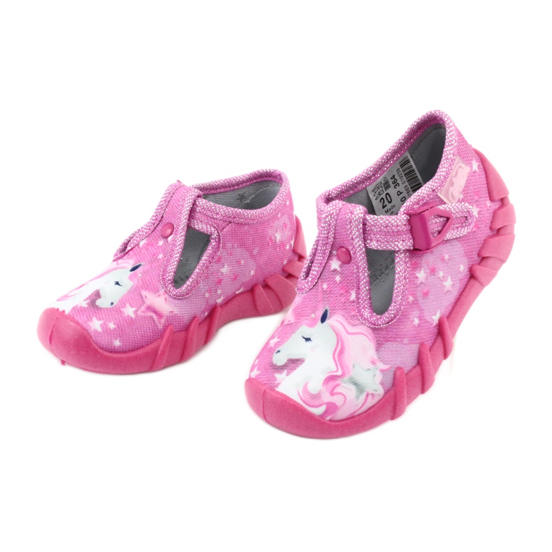 Scarpe per bambini Befado 110P364 rosa grigio 3