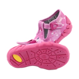 Scarpe per bambini Befado 110P364 rosa grigio 5