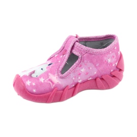 Scarpe per bambini Befado 110P364 rosa grigio 2