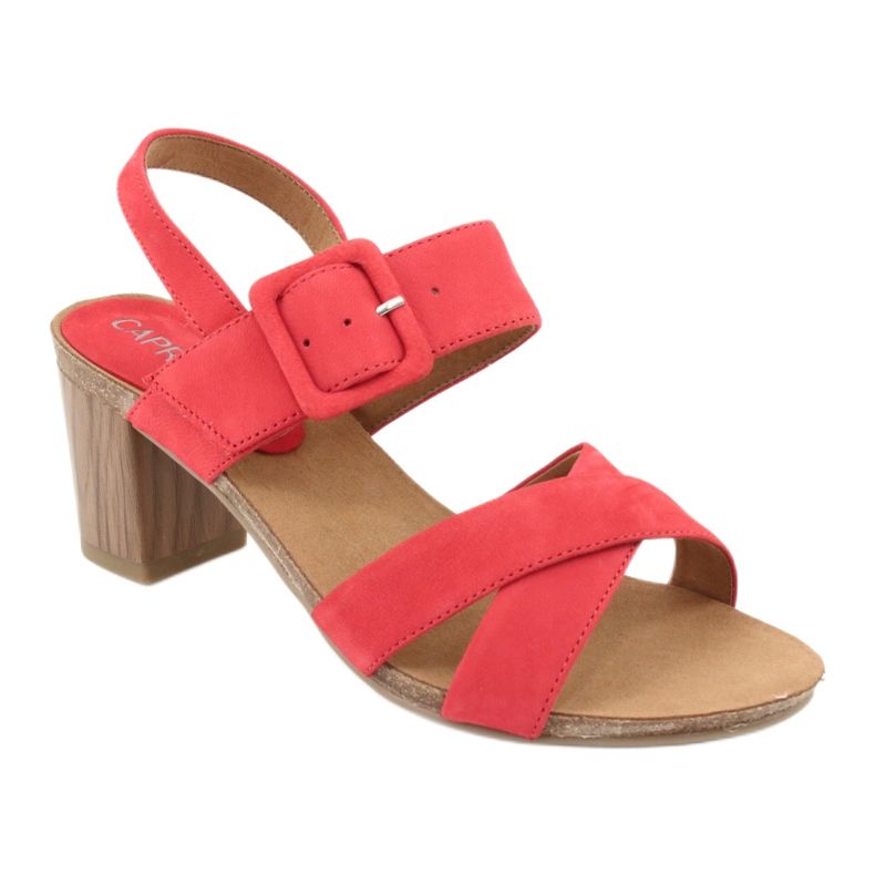 Sandali rossi sul post Caprice 28317 rosso 1