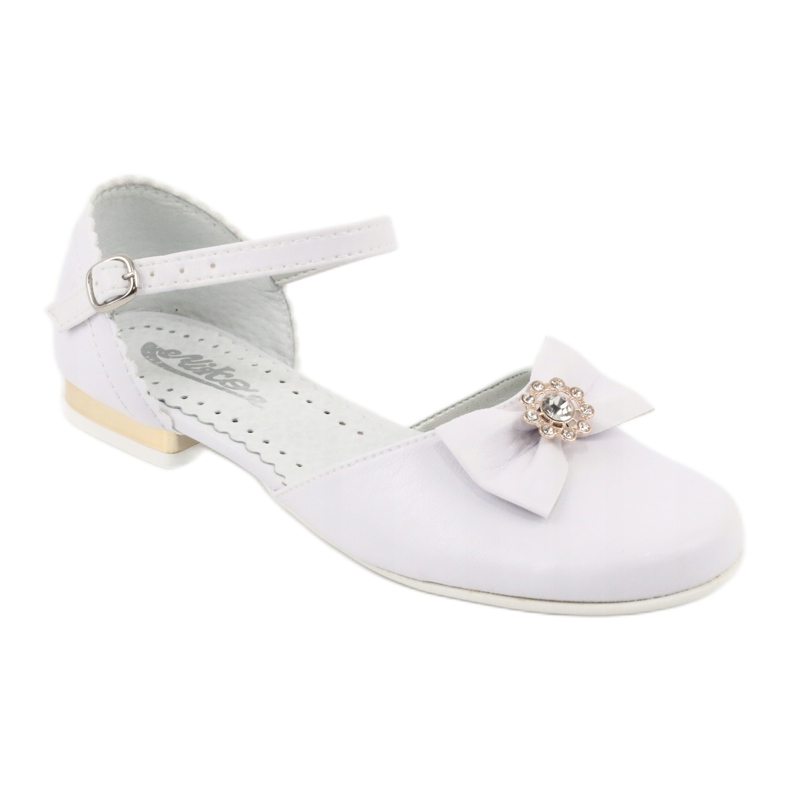 Miko ballerine comunione bambini bianche bianca giallo 1