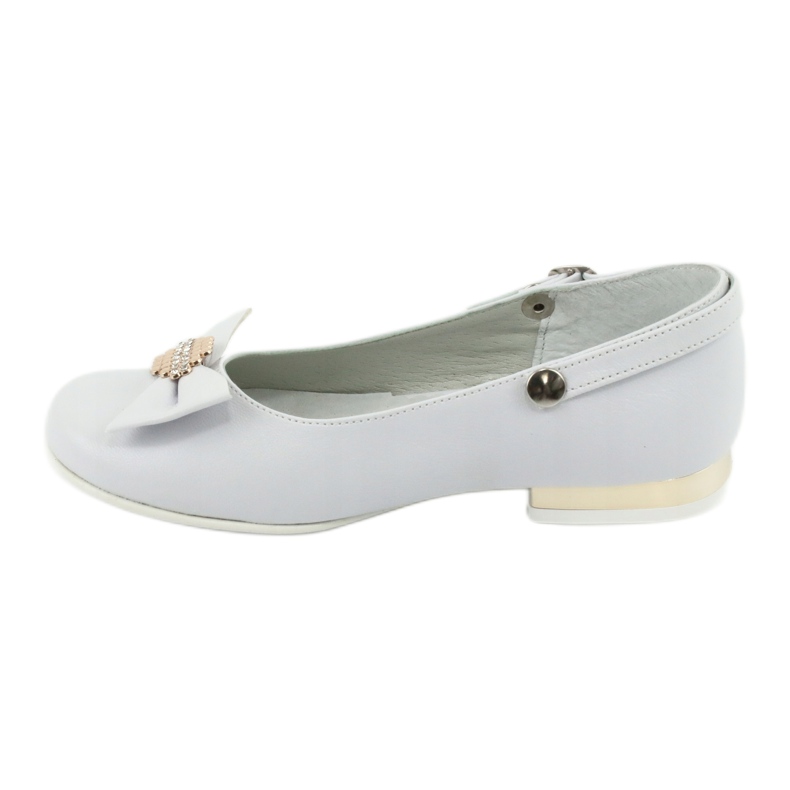 Miko ballerine comunione bambini bianche bianco giallo 2