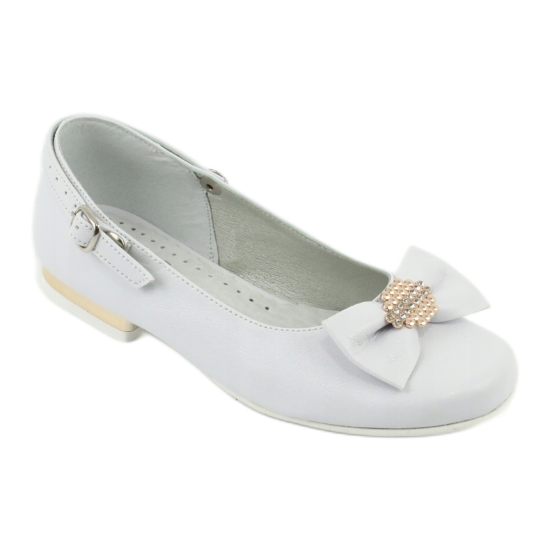 Miko ballerine comunione bambini bianche bianco giallo 1