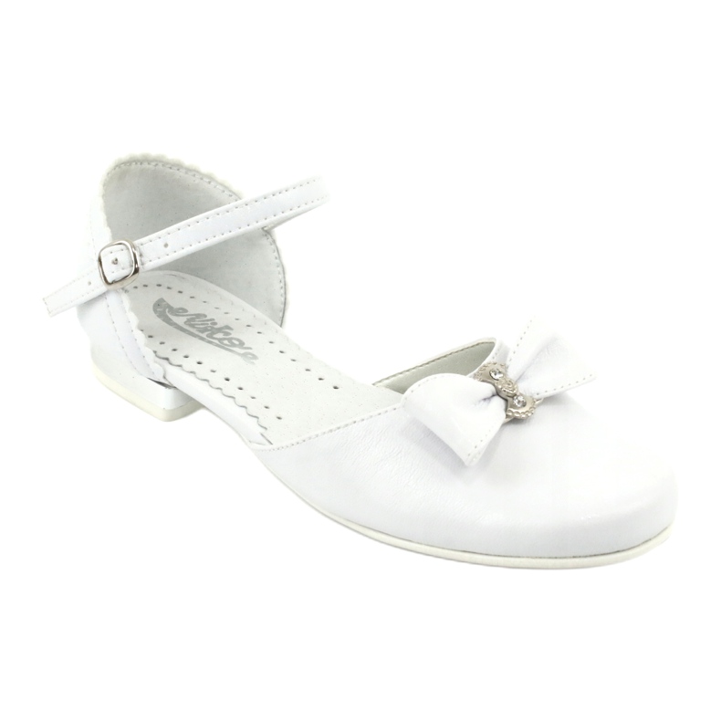 Décolleté ballerine comunione Miko 671 bianco bianca 1