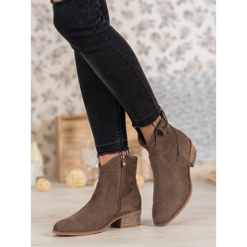 Filippo Stivali da cowboy traforati marrone 2