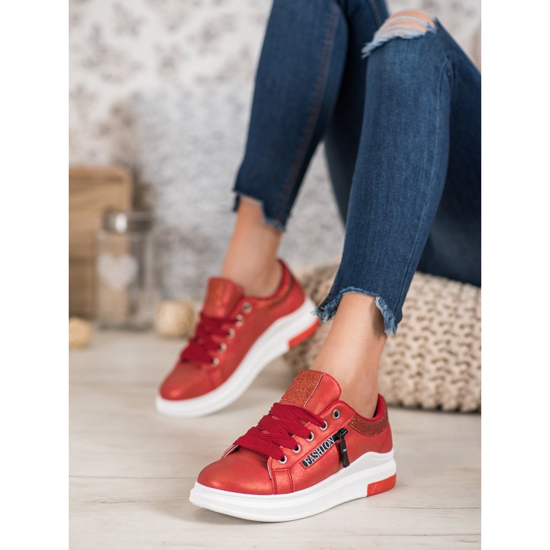 SHELOVET Scarpe sportive di moda rosso 2