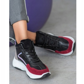 Ideal Shoes Stivali Alti Sulla Piattaforma nero multicolore 2
