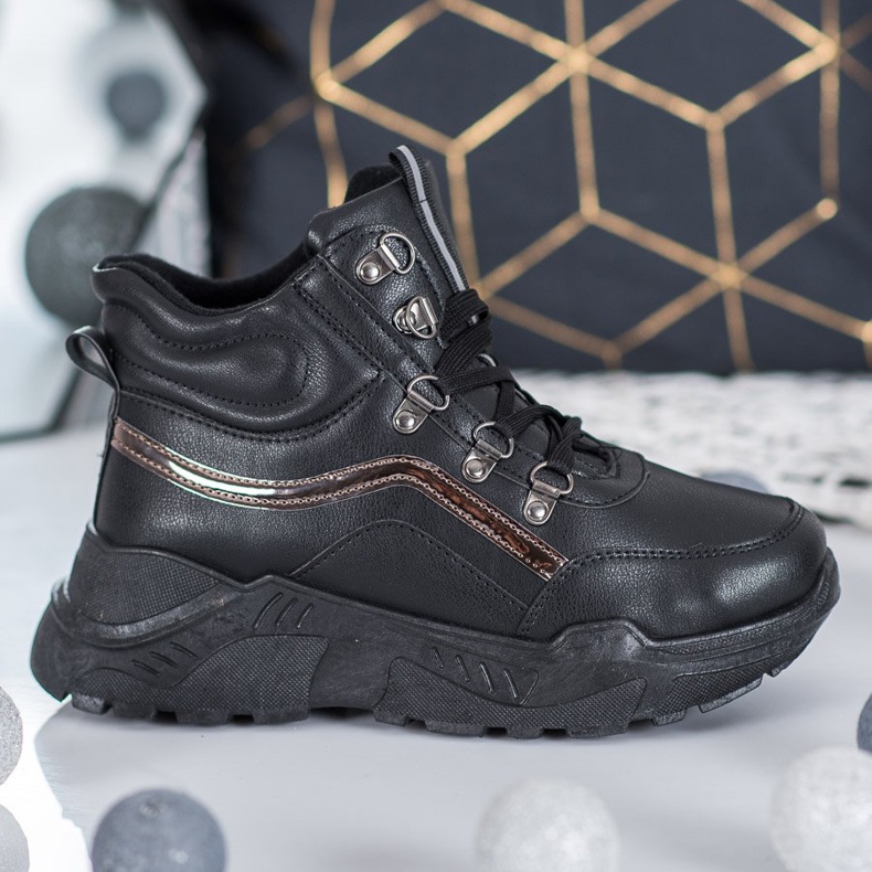 Queentina Scarpe da ginnastica calde nero 2