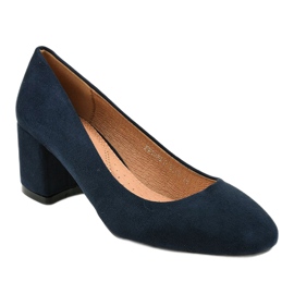 Décolleté in camoscio blu navy sul post FM1089 1