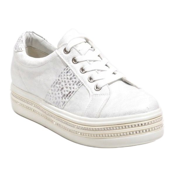 Scarpe sportive bianche sneakers HQ996 bianca 1