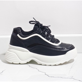 Sneakers sportive nere in ecopelle 7918-Y nero 2