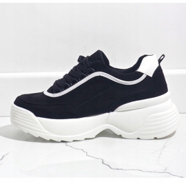 Sneakers sportive nere in ecopelle 7917-Y nero 2