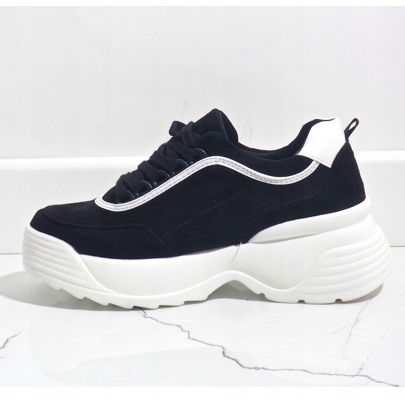 Sneakers sportive nere in ecopelle 7917-Y nero 2