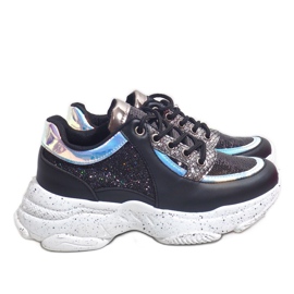 Sneakers sportive nere con HL-08 nero 1