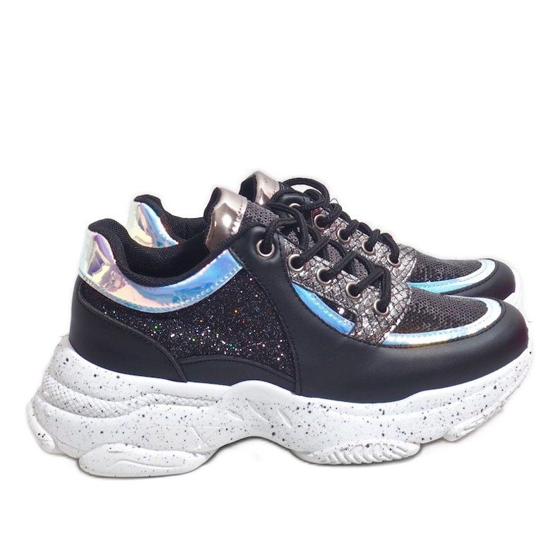Sneakers sportive nere con HL-08 nero 1