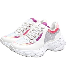 Sneakers sportive bianche con HL-08 bianco multicolore 1