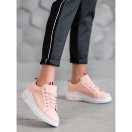 SHELOVET Scarpe da ginnastica in polvere sulla piattaforma rosa 1