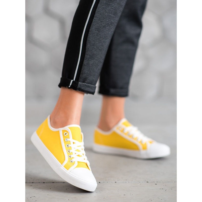 SHELOVET Scarpe da ginnastica gialle giallo 1