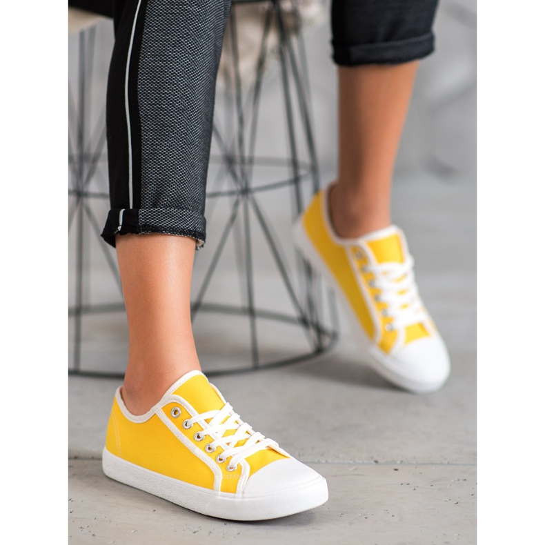 SHELOVET Scarpe da ginnastica gialle giallo 2