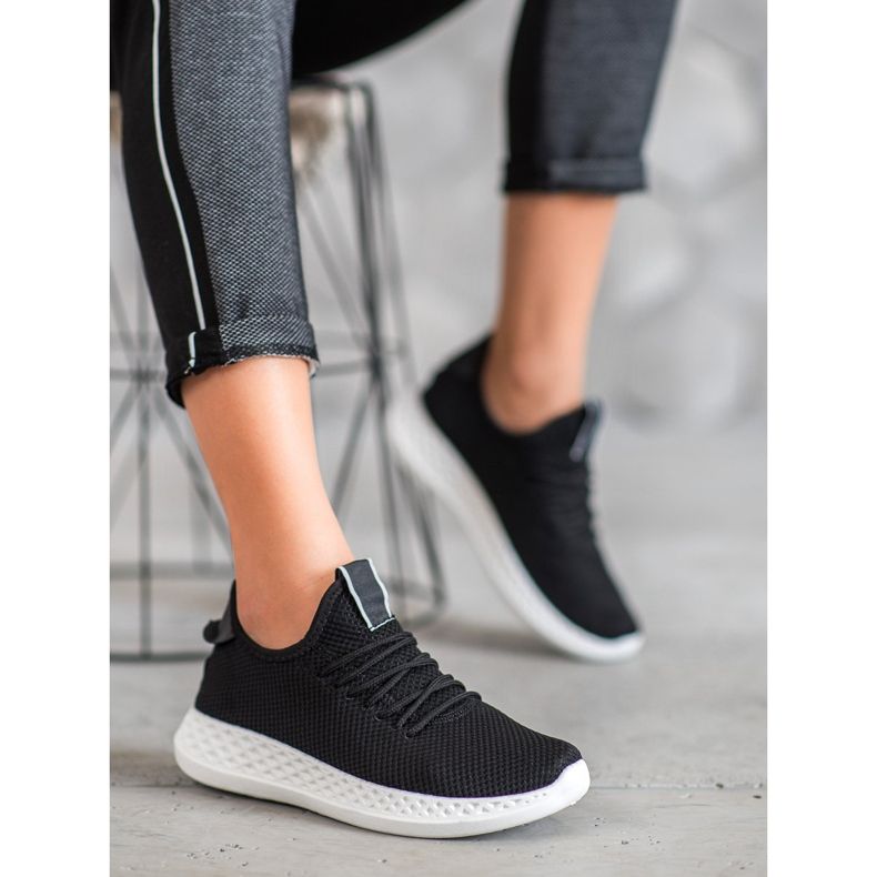 SHELOVET Scarpe sportive con rete nero 2