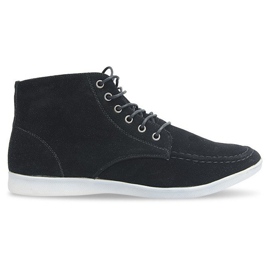 Scarpe alte in pelle scamosciata Y035 Nere nero 1