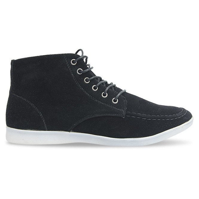 Scarpe alte in pelle scamosciata Y035 Nere nero 1