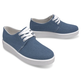 Stivali Creepers Sulla Piattaforma Blu SB-A11 1