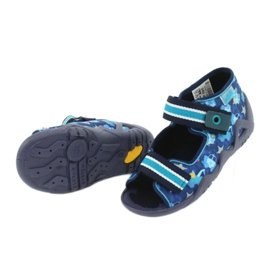 Sandali Befado scarpe per bambini 250P090 bianco blu navy blu 5