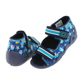 Sandali Befado scarpe per bambini 250P090 bianca blu navy blu 4