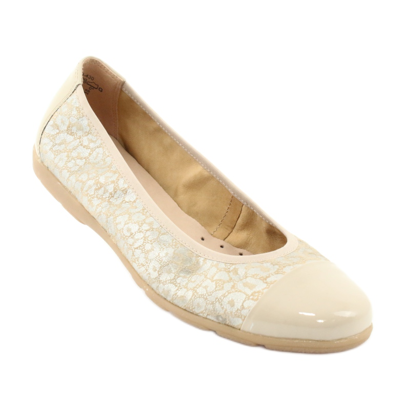 Caprice Comode ballerine stile pizzo, pelle 22152, beige 1