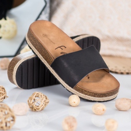 Goodin Pantofole nere alla moda nero 1