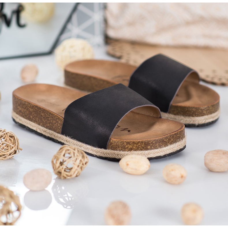 Goodin Pantofole nere alla moda nero 2