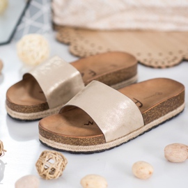 Goodin Pantofole dorate alla moda d'oro 1