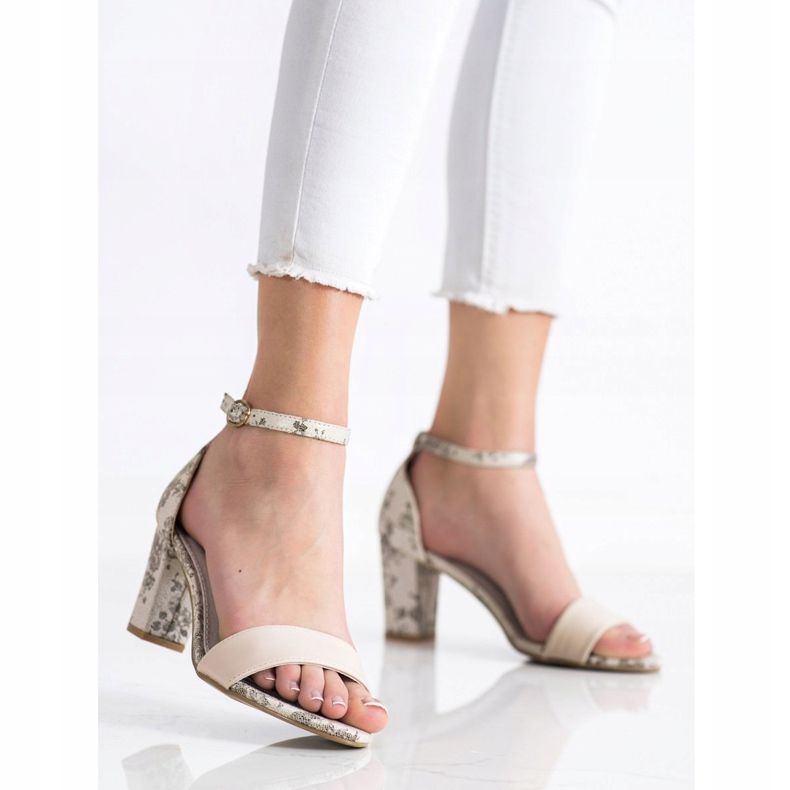 Goodin Sandali alla moda con pizzo marrone 1