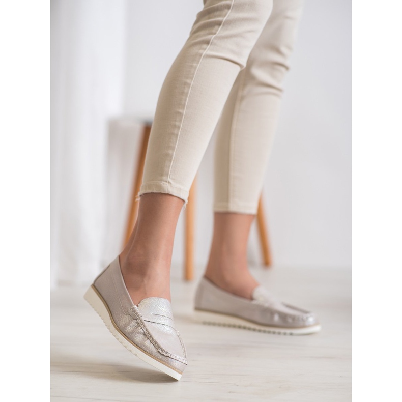 Sergio Leone Mocassini Sulla Piattaforma beige 1