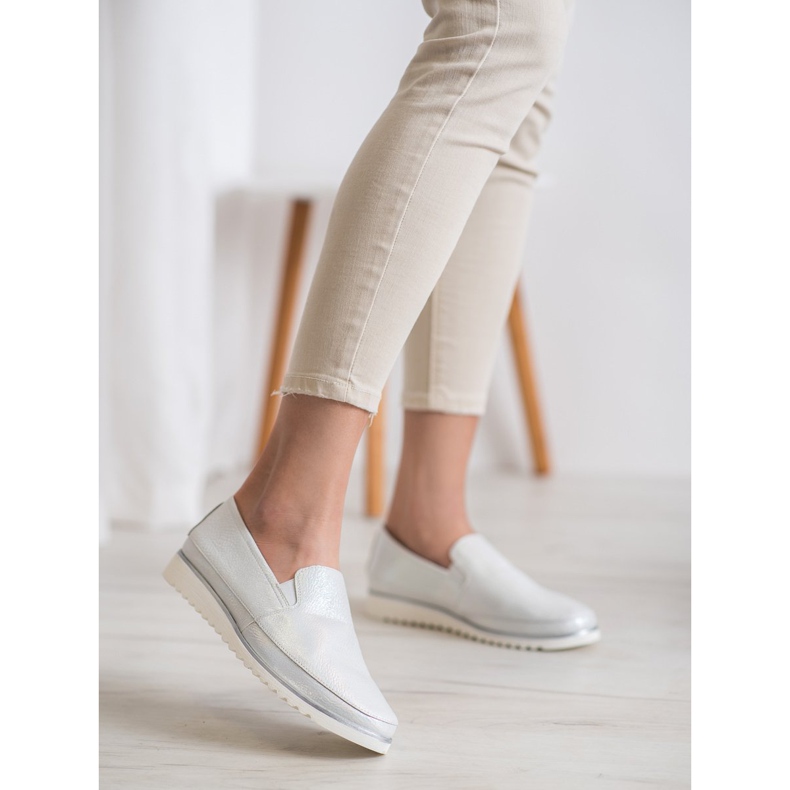 Sergio Leone Scarpe Slip On Argento grigio 2