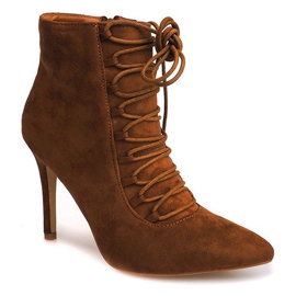 Stivali Con Tacco Alto 595SE Camel marrone 1