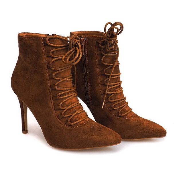 Stivali Con Tacco Alto 595SE Camel marrone 2