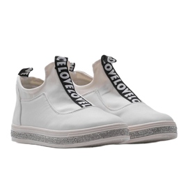 Sneakers Slip-On in Lycra Bianche 1155-Y bianco 1
