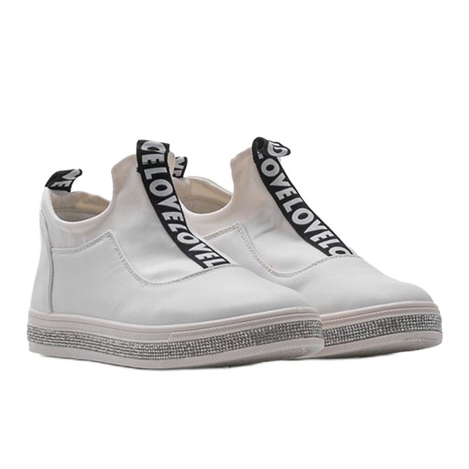Sneakers Slip-On in Lycra Bianche 1155-Y bianco 1