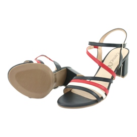 Sandali Caprice scarpe da donna 28304 bianco rosso blu navy 5