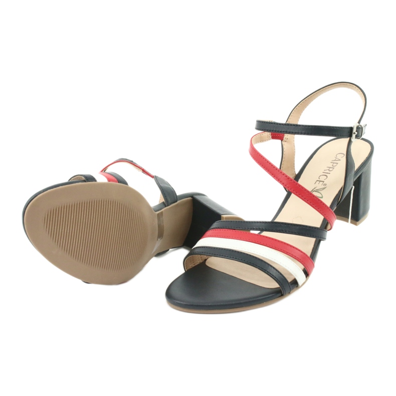 Sandali Caprice scarpe da donna 28304 bianco rosso blu navy 5