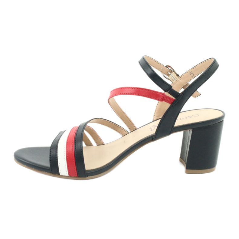 Sandali Caprice scarpe da donna 28304 bianca rosso blu navy 2