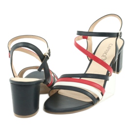 Sandali Caprice scarpe da donna 28304 bianco rosso blu navy 4