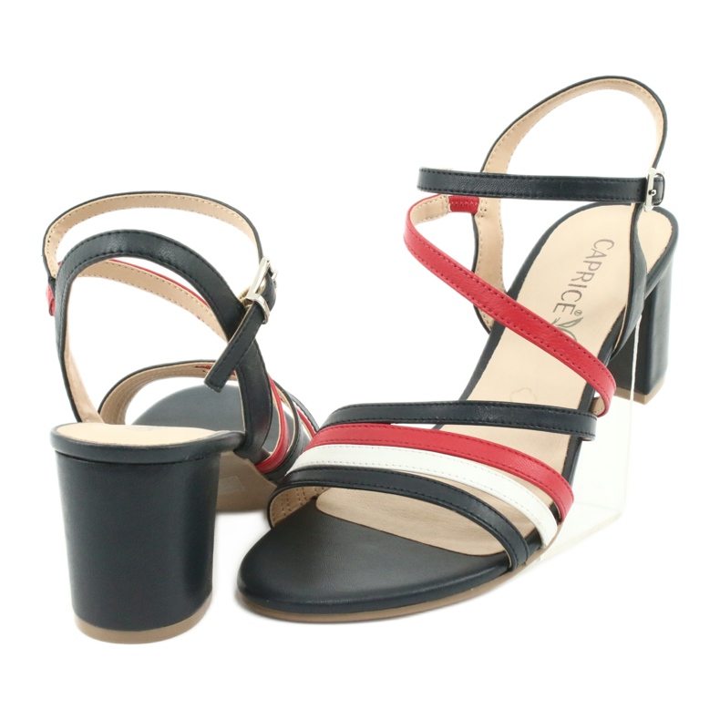 Sandali Caprice scarpe da donna 28304 bianco rosso blu navy 4