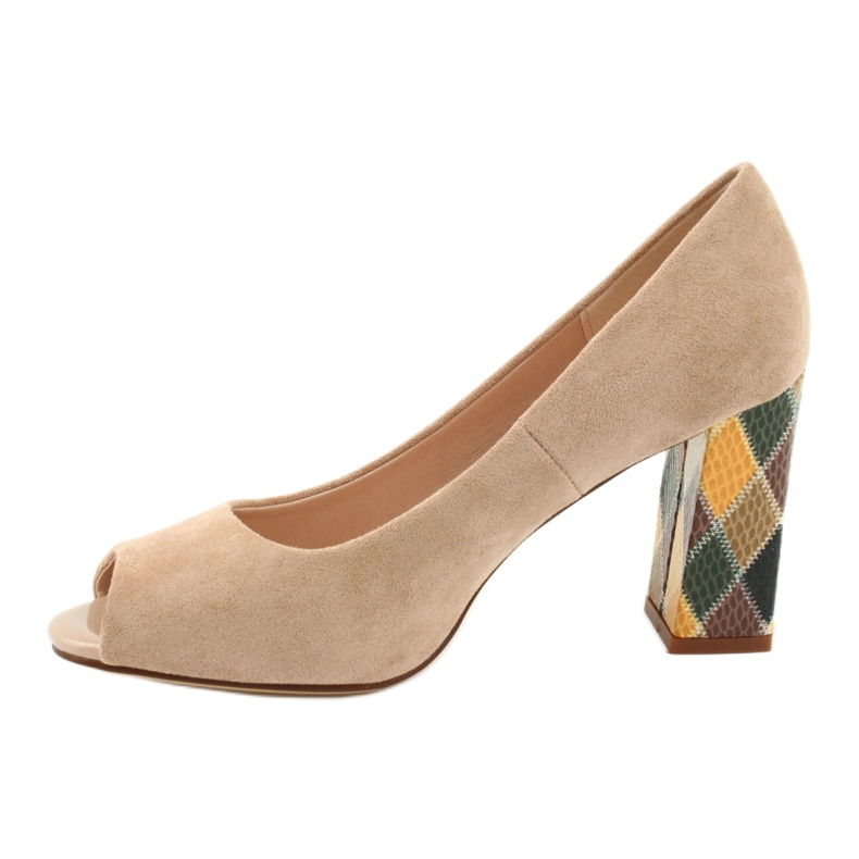 Décolleté in camoscio Sergio Leone PB135 beige 2