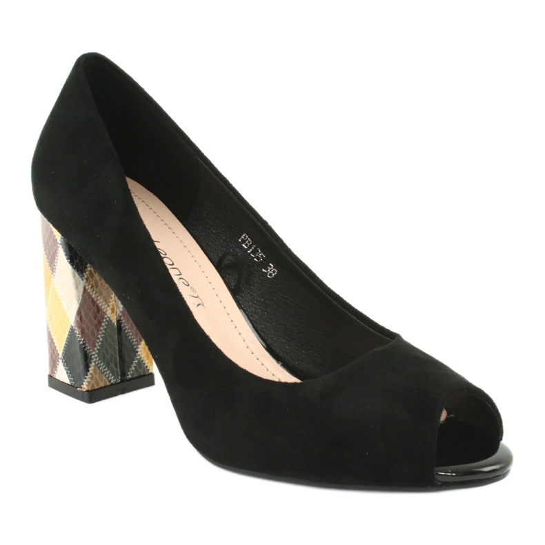 Décolleté in camoscio Sergio Leone PB135 nere nero 1