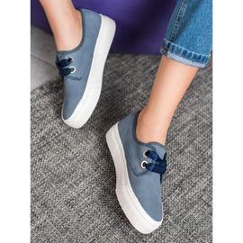 Kylie Scarpe da ginnastica legate con un nastro blu 1