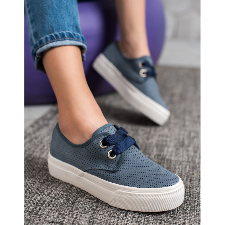 Kylie Scarpe da ginnastica legate con un nastro blu 2